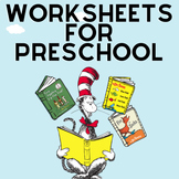 Dr. Seuss Writing Activity, Worksheets for Preschool, Colo