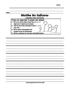 second grade writing opinion narrative information 6