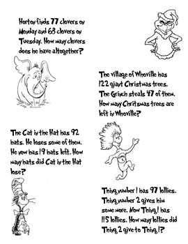 Dr Seuss activity booklet by My Teacher's House | TPT