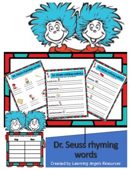 Preview of Dr. Seuss rhyming words writing activities
