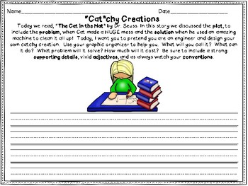 Cat With a Hat STEAM Response: My Catchy Creation by First Grade Joy