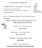 Dr. Seuss week snacks and dress up days!