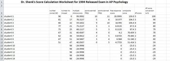 Preview of Dr. Shenk's sample Psych exam calculator (1994&1999)