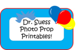Dr. Seuss Birthday Photo Props- Pre-K