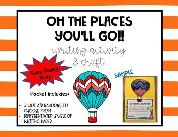 Preview of Dr Suess Inspired Oh The Places You'll go