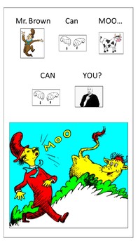 Preview of Dr. Suess: Mr. Brown Can Moo- Interactive Adapted Book