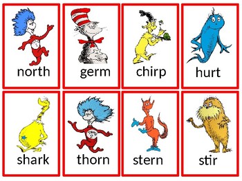 Dr. Suess R-Controlled Vowel ~ Go Fish Game by Kathleen Cryan | TPT