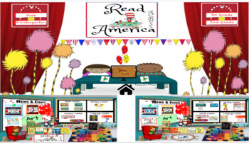 Preview of Dr. Suess Reads America Interactive Learning Centers (Pre-k to 2nd Grade)