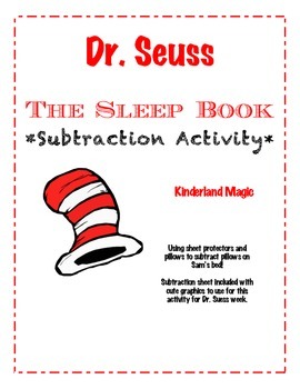 Preview of Dr. Seuss Sleep Book Subtraction