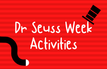 Preview of Dr Seuss Week Activities (13): Pre-k - 1st Grade!