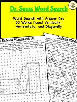 Dr. Seuss Word Search by Small Group Specialties | TpT