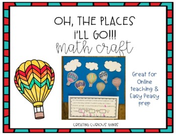 Preview of Dr. Suess inspired Oh the Places You'll Go Math Craftivity