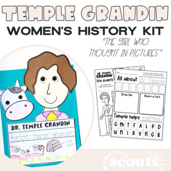 Preview of Dr. Temple Grandin Craft and Activities | Womens History Month