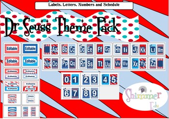 Preview of Dr like: Labels, Alphabet, numbers and schedule back to school setup
