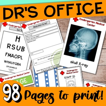 Preview of Doctors office dramatic play complete resource (pretend play)