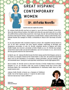 Preview of Dra. Antonia Coello Novello (ENG) - Great Contemporary Hispanic Women