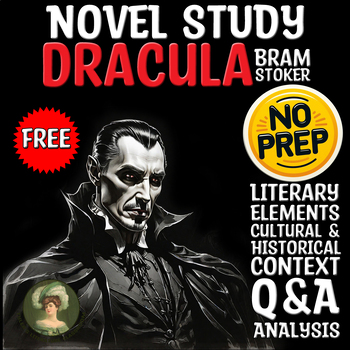 Preview of Dracula Analysis & Context of Bram Stoker Sub Plan for High School CCSS