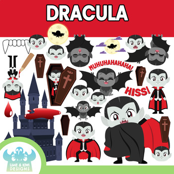 Preview of Dracula Clipart (Lime and Kiwi Designs)