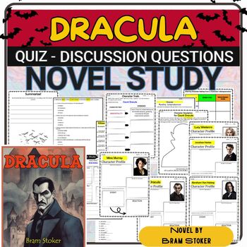 Preview of Dracula Novel Study Unit Plan, Reading Comprehension with Answer Key