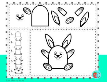 Preview of Drag Drop Make and Label Bunny Rabbit Activity |  Google Classroom