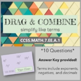 Drag and Combine: Simplify Like Terms