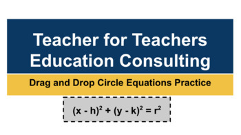 Preview of Drag and Drop: Equation of a Circle Practice 