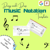 Drag-and-Drop Music Staff Notation Template (Google Slides
