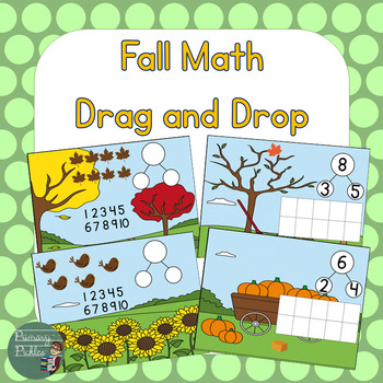 Preview of Drag and Drop Number Bonds 1-10 Fall Distance Learning