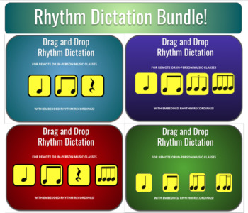 Preview of Drag and Drop Rhythm Dictation - Bundle of 4