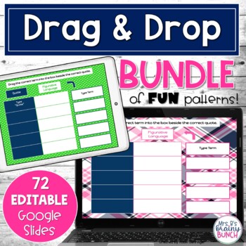 Preview of Drag and Drop Templates Digital Bundle | Editable Google Slides