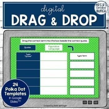 Preview of Drag and Drop Templates Digital | Editable Google Slides