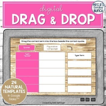 Preview of Drag and Drop Templates Digital | Editable Google Slides