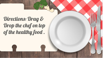 Preview of Drag and Drop healthy food choices- creating meals