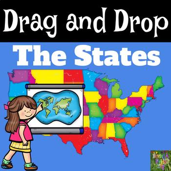 Preview of Drag and Drop the States-Boom Cards