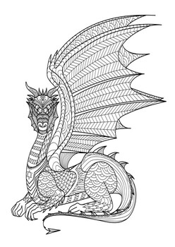 Download Mindfulness Coloring Page - Dragon by MR PYP | Teachers Pay Teachers