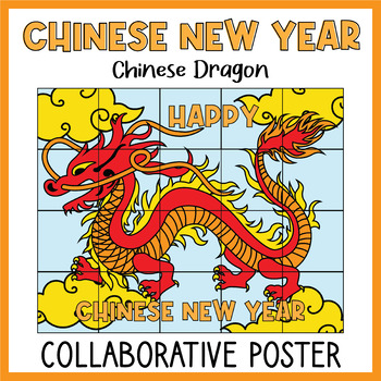 Preview of Chinese New Year 2023 - Collaborative Art Poster Coloring, Lunar New Year Dragon
