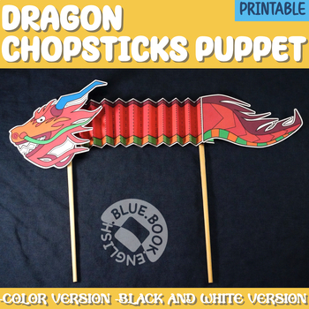Preview of Dragon Chopstick Puppet Craft | Chinese Zodiac | Chinese New Year | Dragon Boat