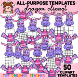 Dragon Clipart Sections Templates Fantasy Animals