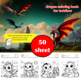 Dragon Coloring Book for Kids : - Kids Coloring Pages, Eas