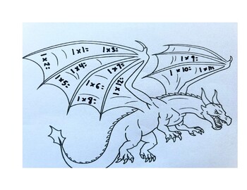Preview of Dragon Digits! Multiplication/ Times Tables Facts 1 - 12!