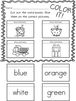 Download Color Words and Rhyming Activities for Kindergarten by KD ...