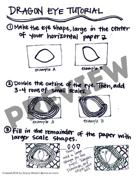 how to draw a dragon eye easy