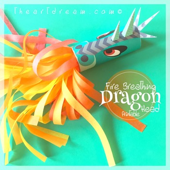 Dragon Head Toilet Tube Craft Printable by The Art Dream | TPT