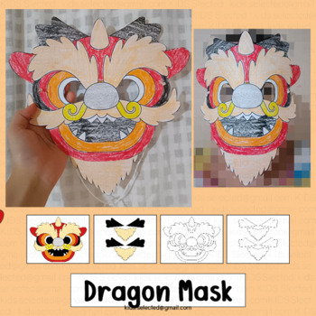 Preview of Dragon Mask Hat Craft Art Lunar Chinese New Year 2023 Crown Headband Activities