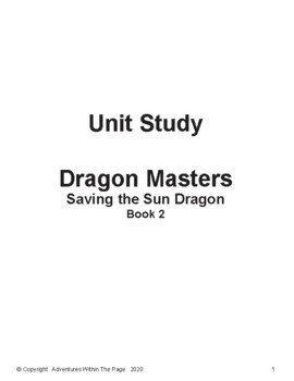 Preview of Dragon Masters Book 2 Unit Study (Saving the Sun Dragon)