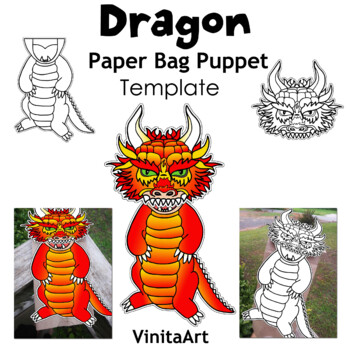 Dragon Craft {with FREE template} • In the Bag Kids' Crafts