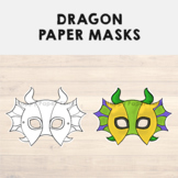 Fairytale Paper Masks Printable Craft Activity Costume Template for Kids