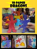 3D Paper Dragon Craft Puppet Art