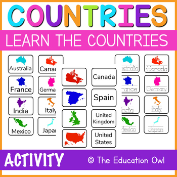 Preview of Learning the Countries Activity Book