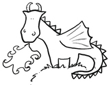 Dragon coloring Sheet